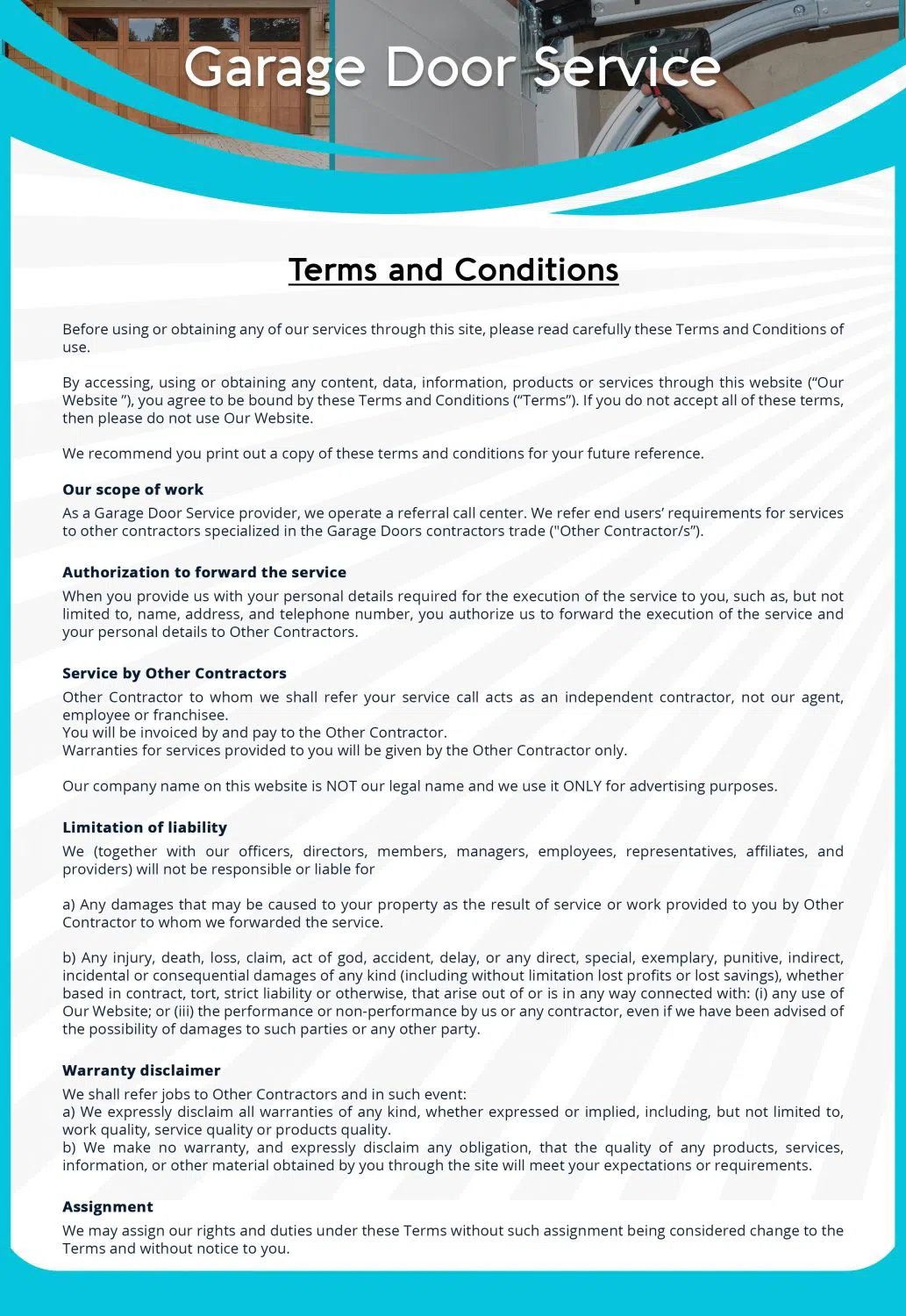 Capitol Garage Door Service Holbrook, MA 617-394-1449 - terms-gr-10m